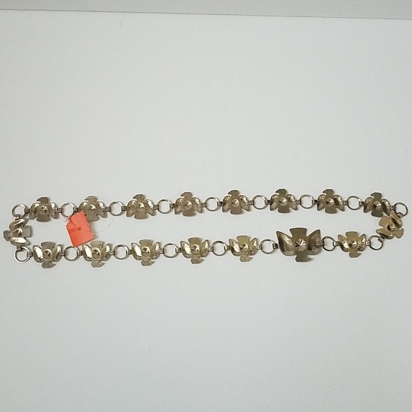 Stamped Silvertone Eagle Belt/Necklace